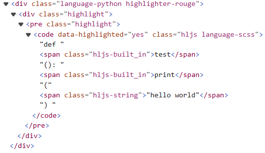 highlight.js高亮后的html结构