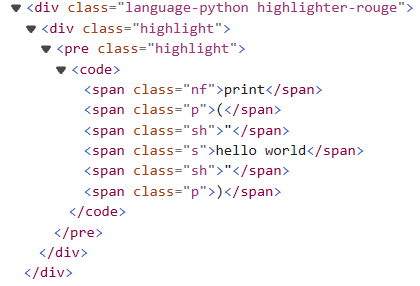 jekyll代码块渲染后的html结构